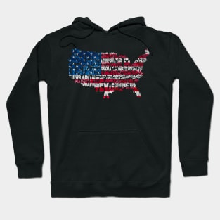 All States Map Flag Hoodie